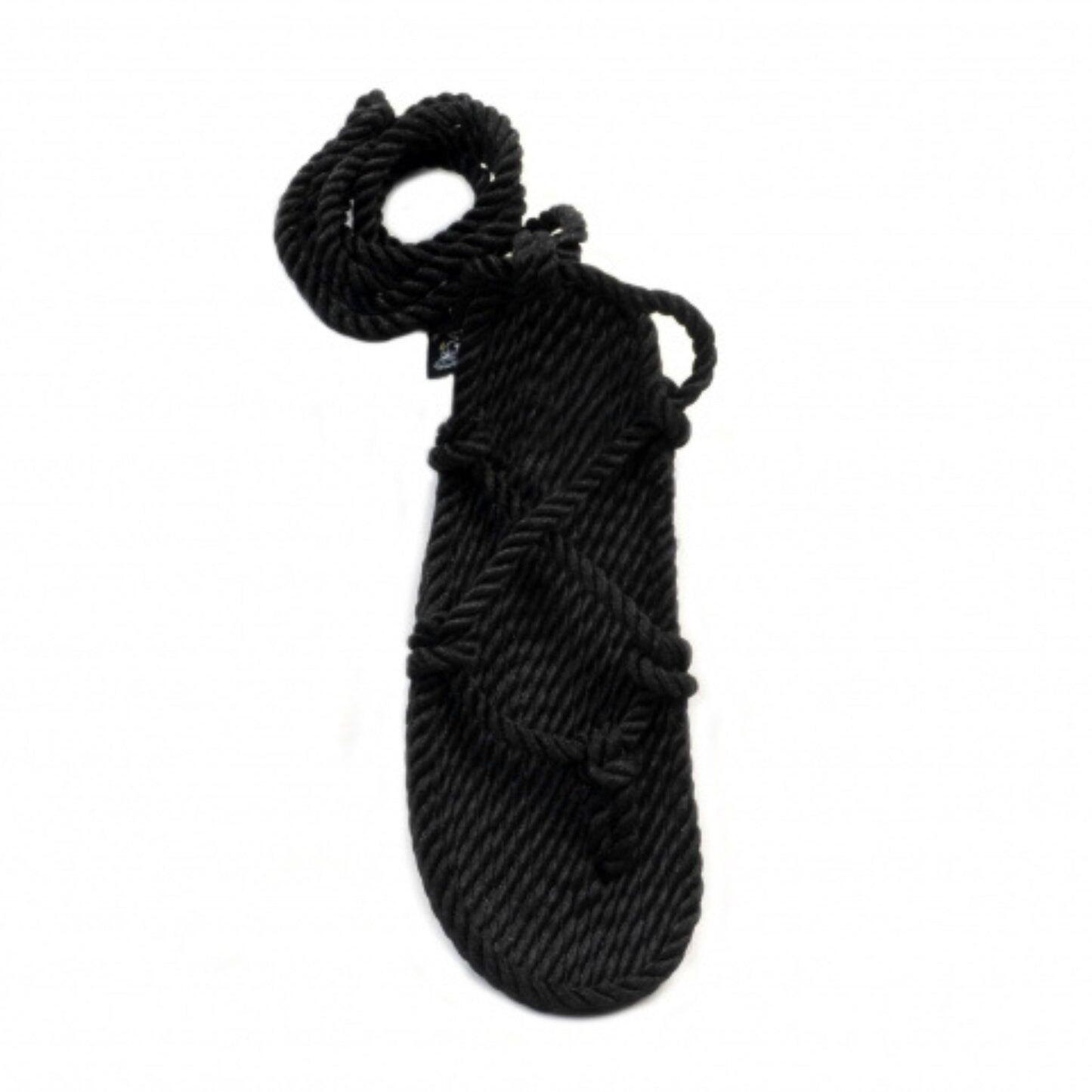 Romano Black Sandals - Shoes
