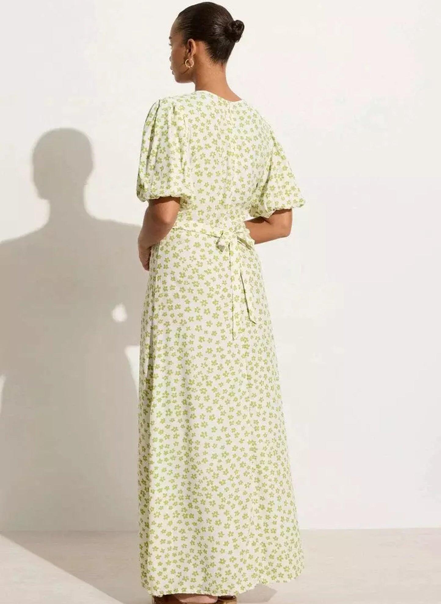 Rubinetti Midi Dress Gita Floral - Green - Dress