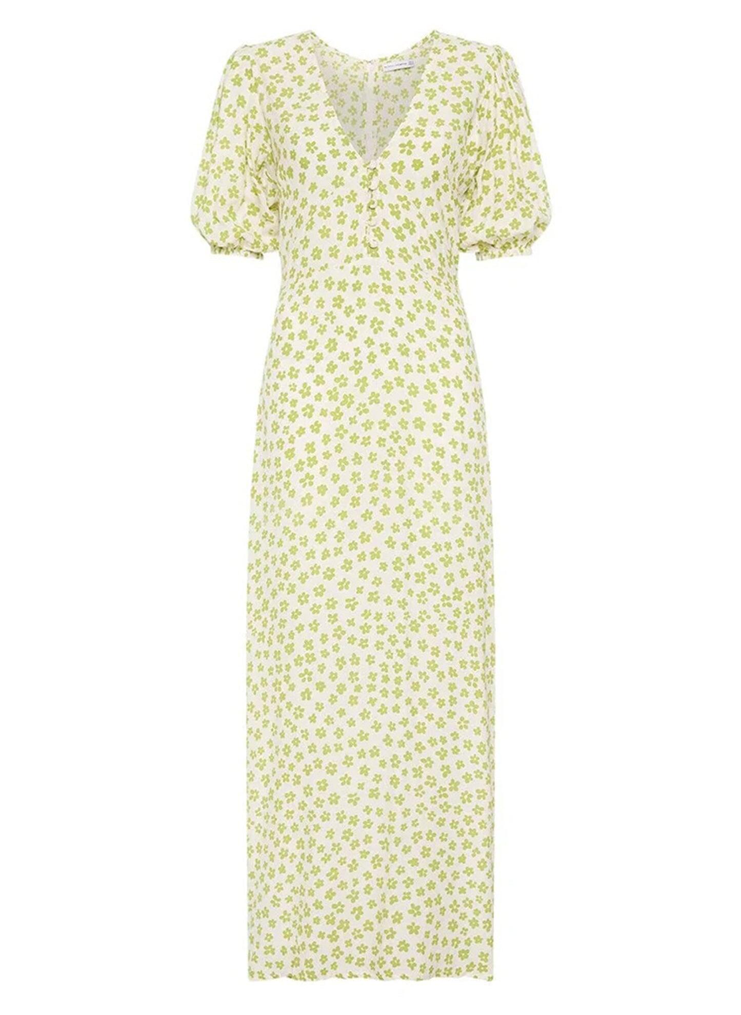 Rubinetti Midi Dress Gita Floral - Green - Dress