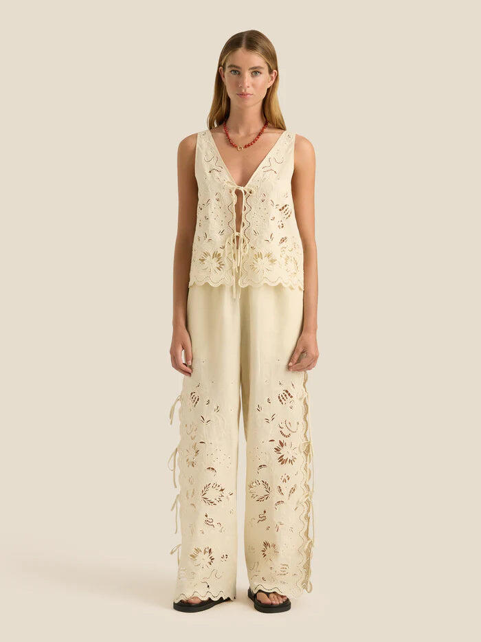 Sadie Pants Serpentine Broderie - Trousers