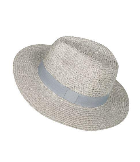 Panama Hat Grey with Grey Band
