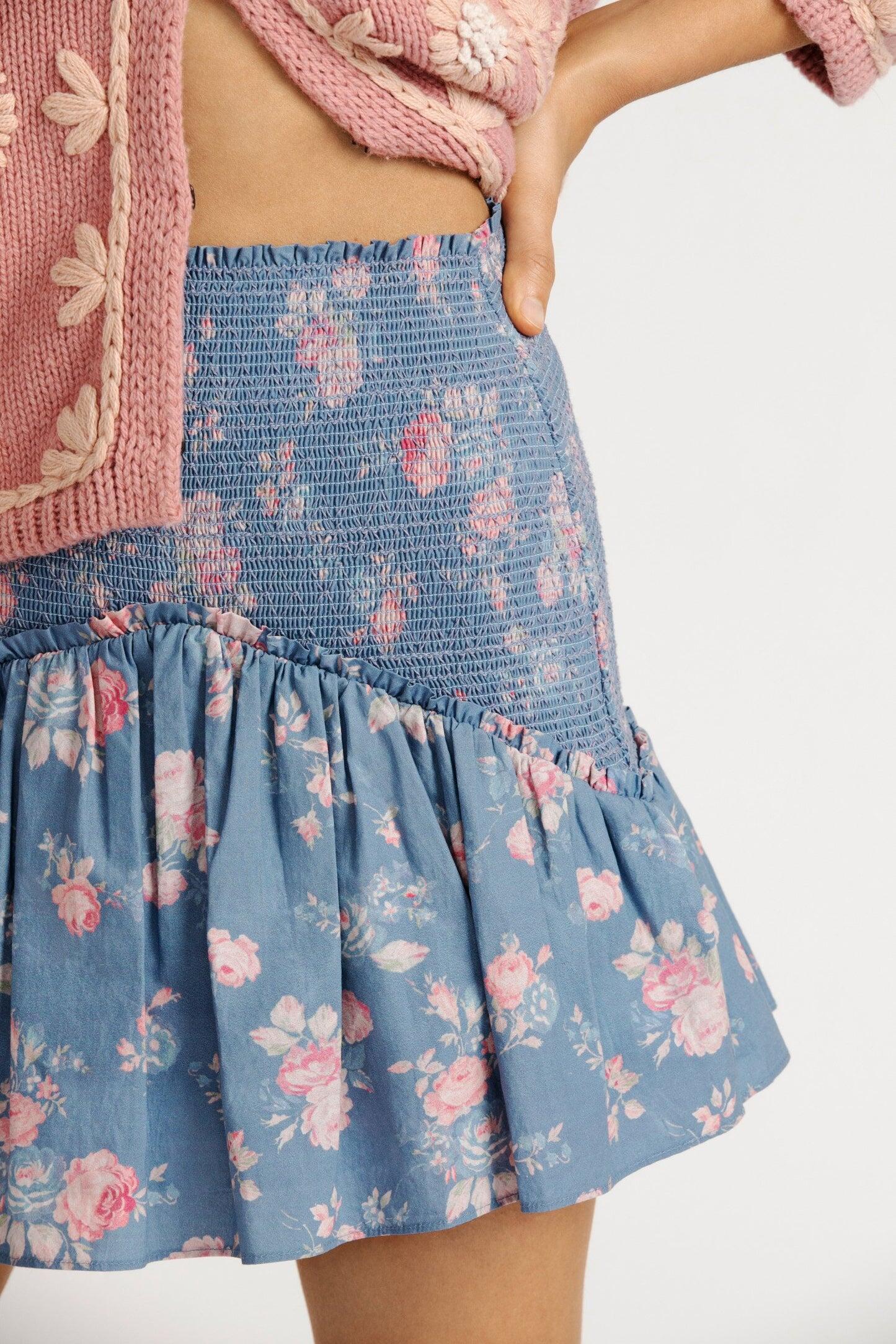Anguilla Skirt Faded Denim - Skirt