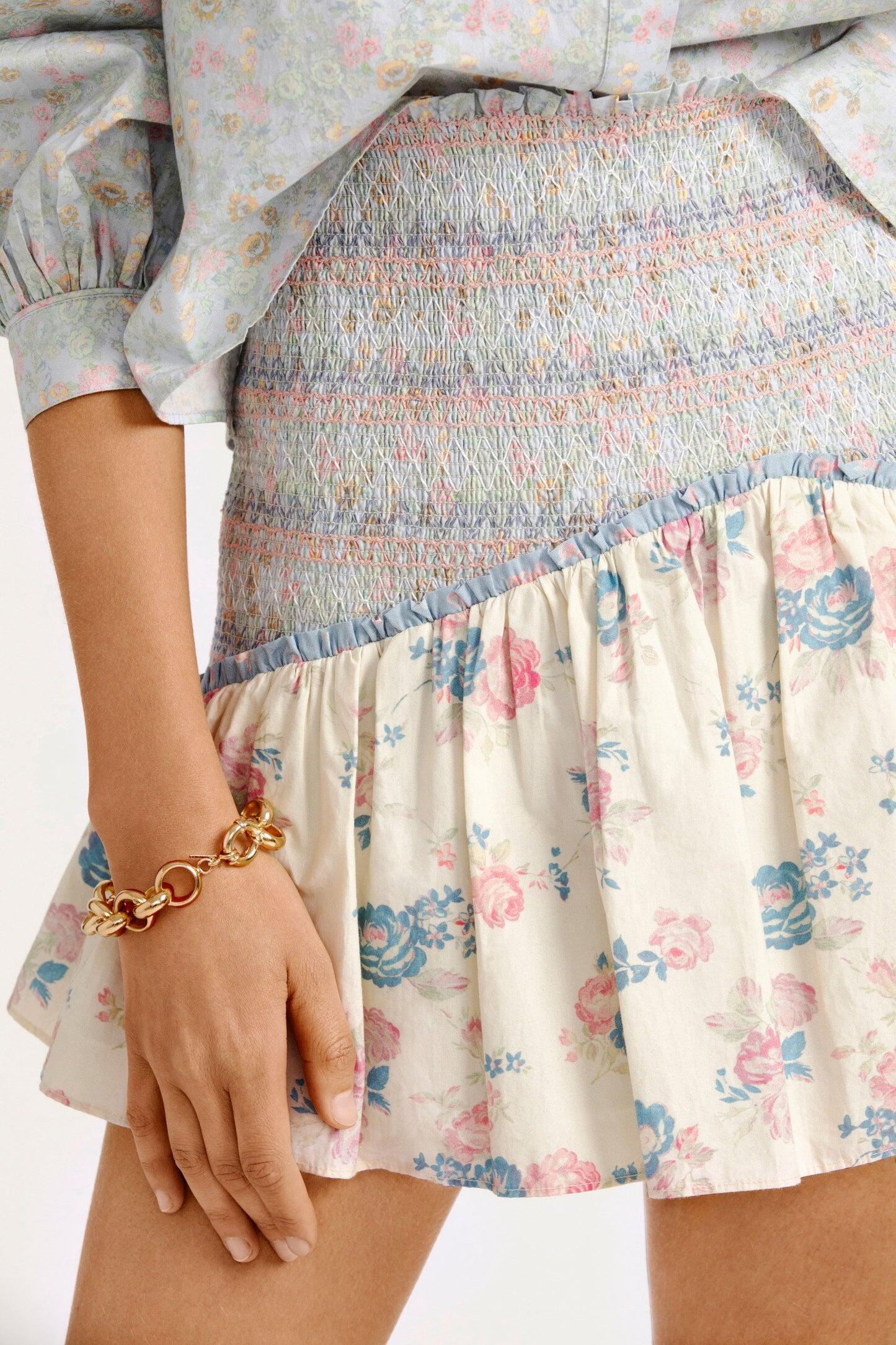 Anguilla Skirt Pastel Lemon Blueberry - Skirt