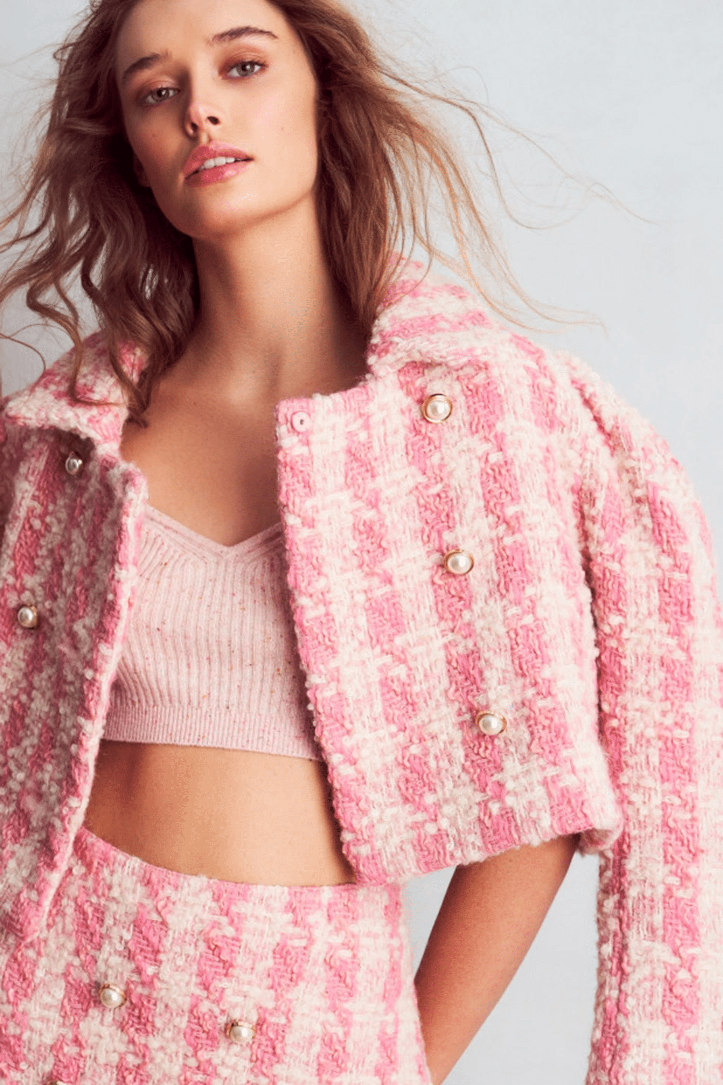 Mews Cropped Jacket Pink Hills - Jacket