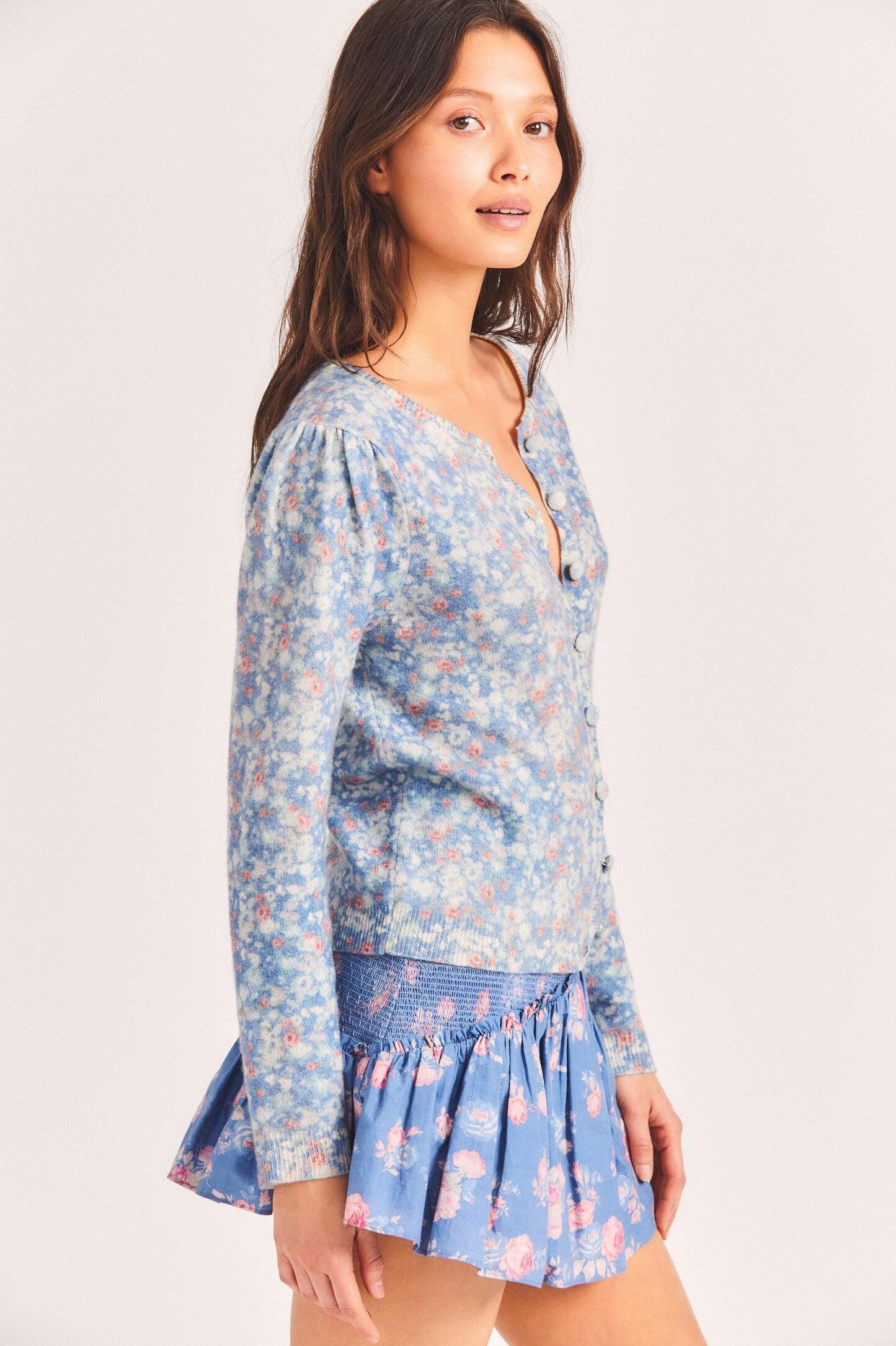 Simona Cardigan Serenity Blue - Cardigan