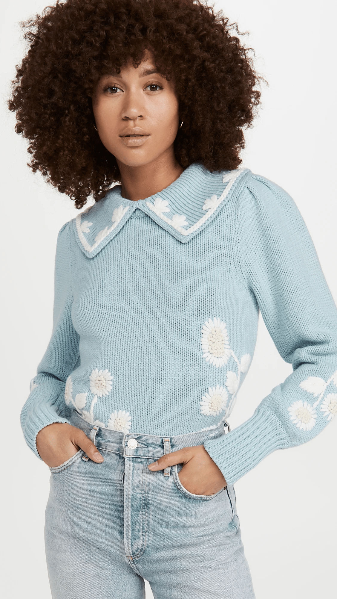 Union Collared Pullover Cornflower Blue - Pullover