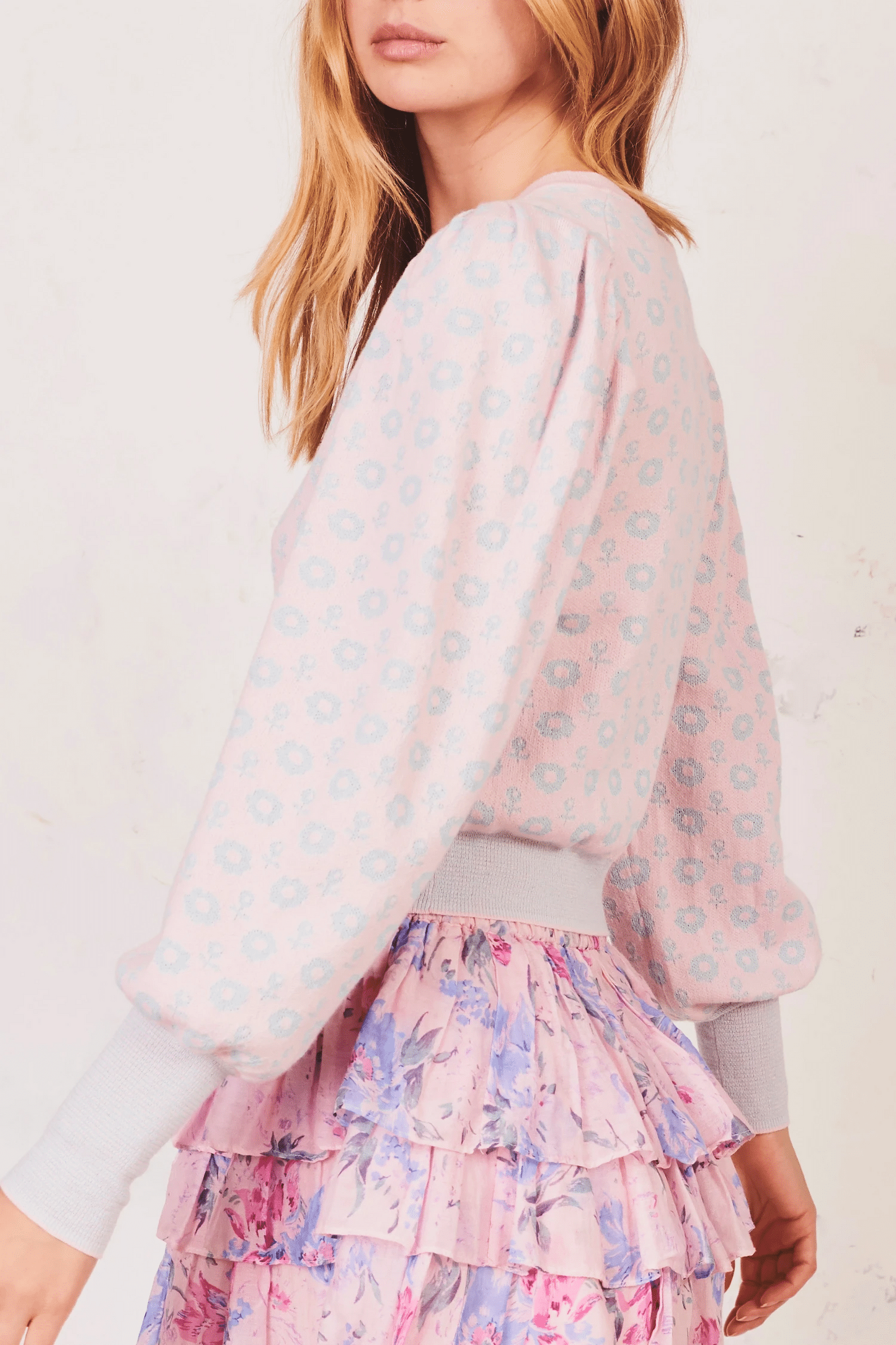 Larsen Cardigan Blue Rose - Cardigan