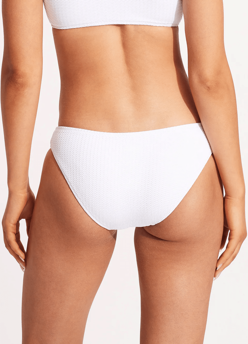 Sea Dive Hipster Pant White - Bikini Bottom
