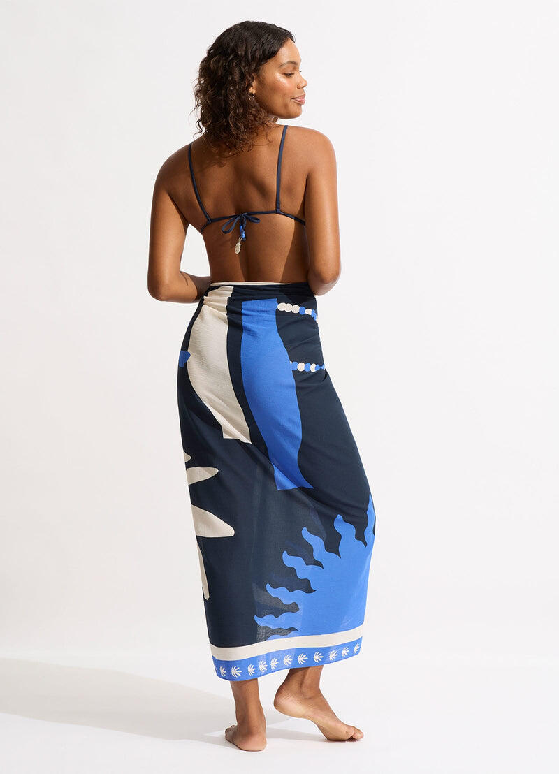 La Palma Pareo True Navy - ONE SIZE - Sarong