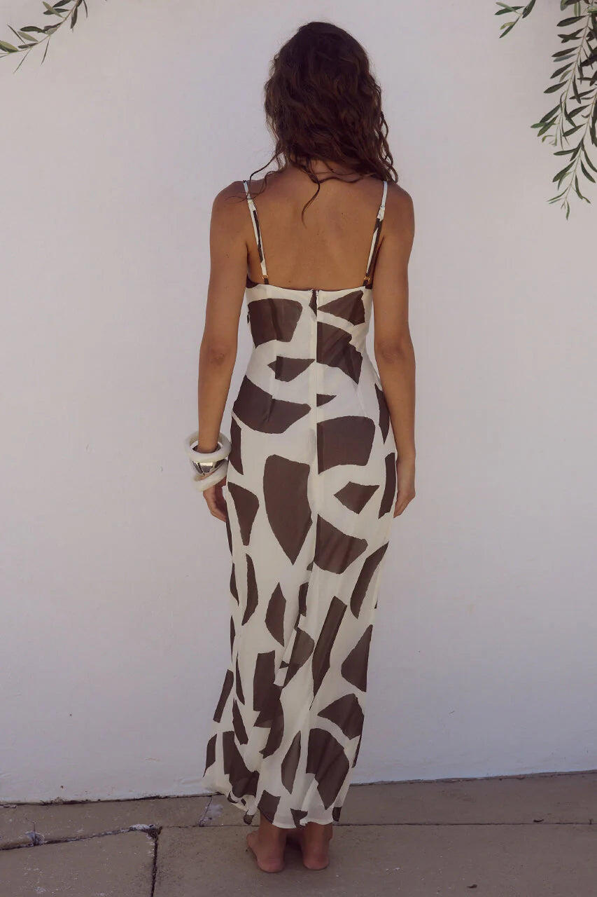 Astora Midi Dress Lazure Chocolate - Dress