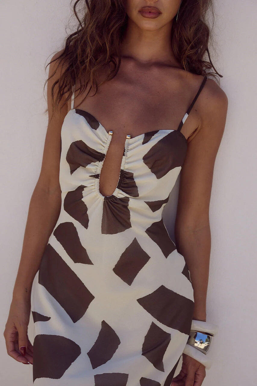 Astora Midi Dress Lazure Chocolate - Dress