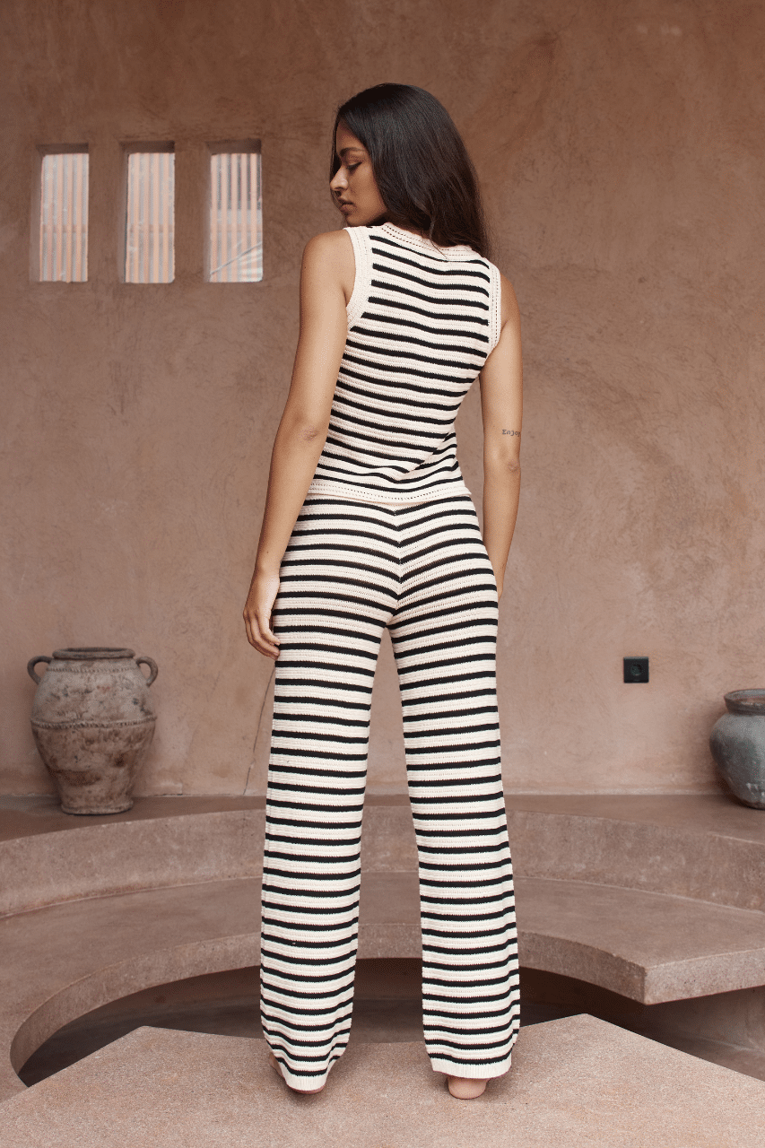 Cherie Pant Sand/Black - Bottoms