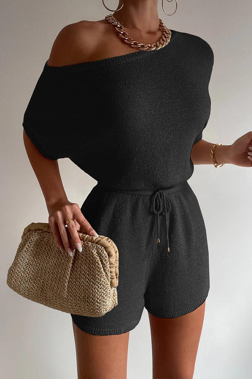 Miami Knit Playsuit Black - Playsuit