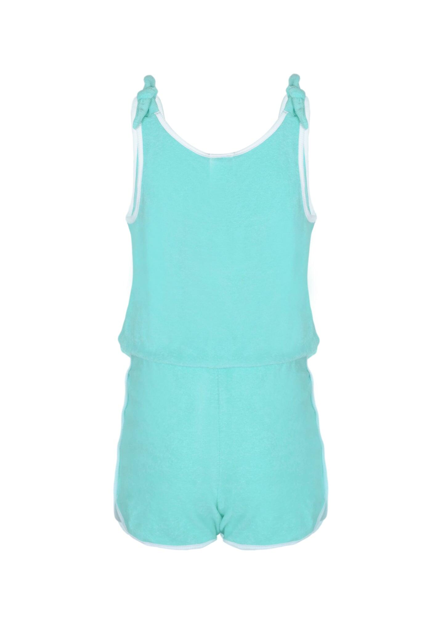 Terry Mint Girls Active Romper - Playsuit