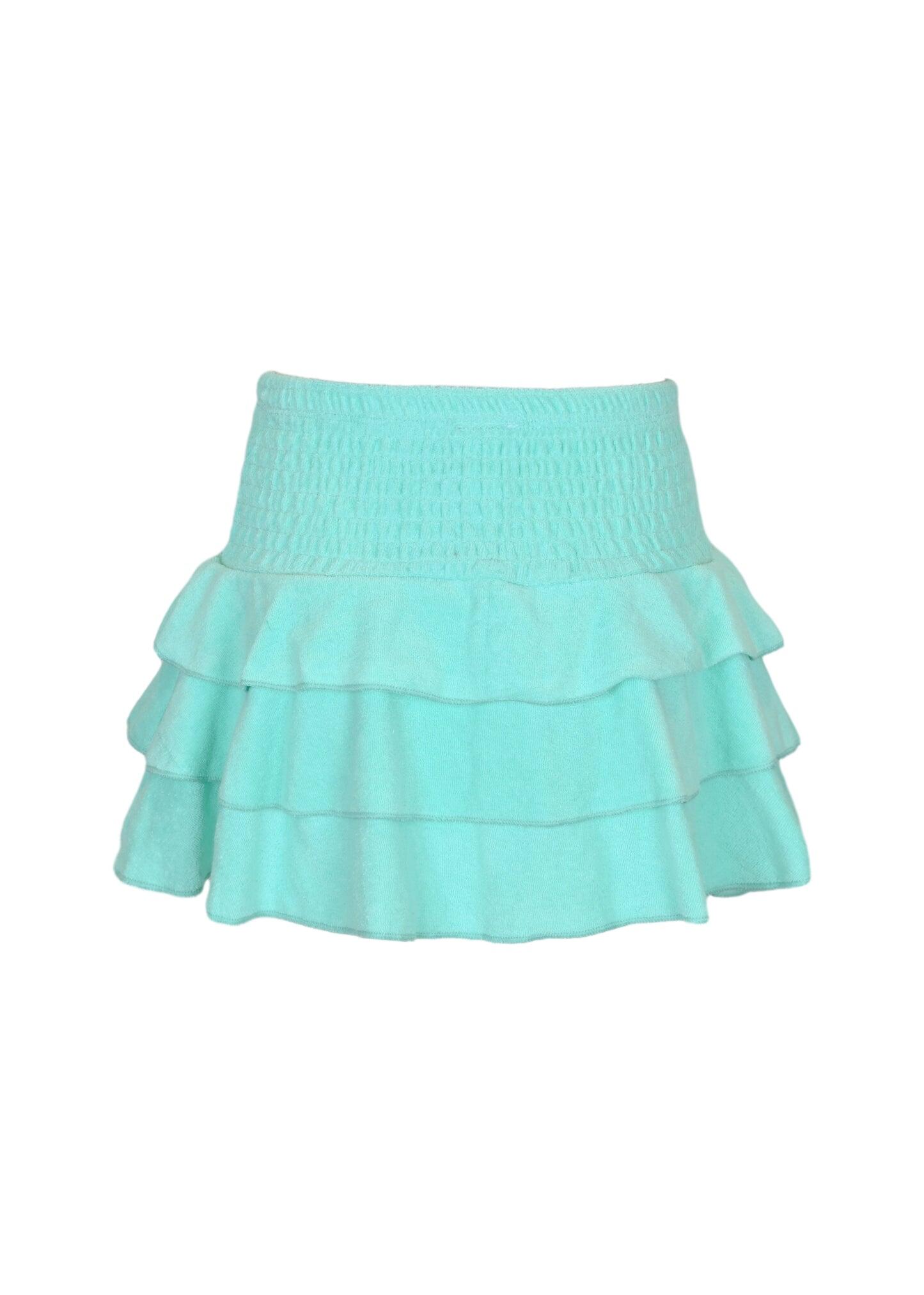 Terry Girl Smoked Mint Skirt - Skirt