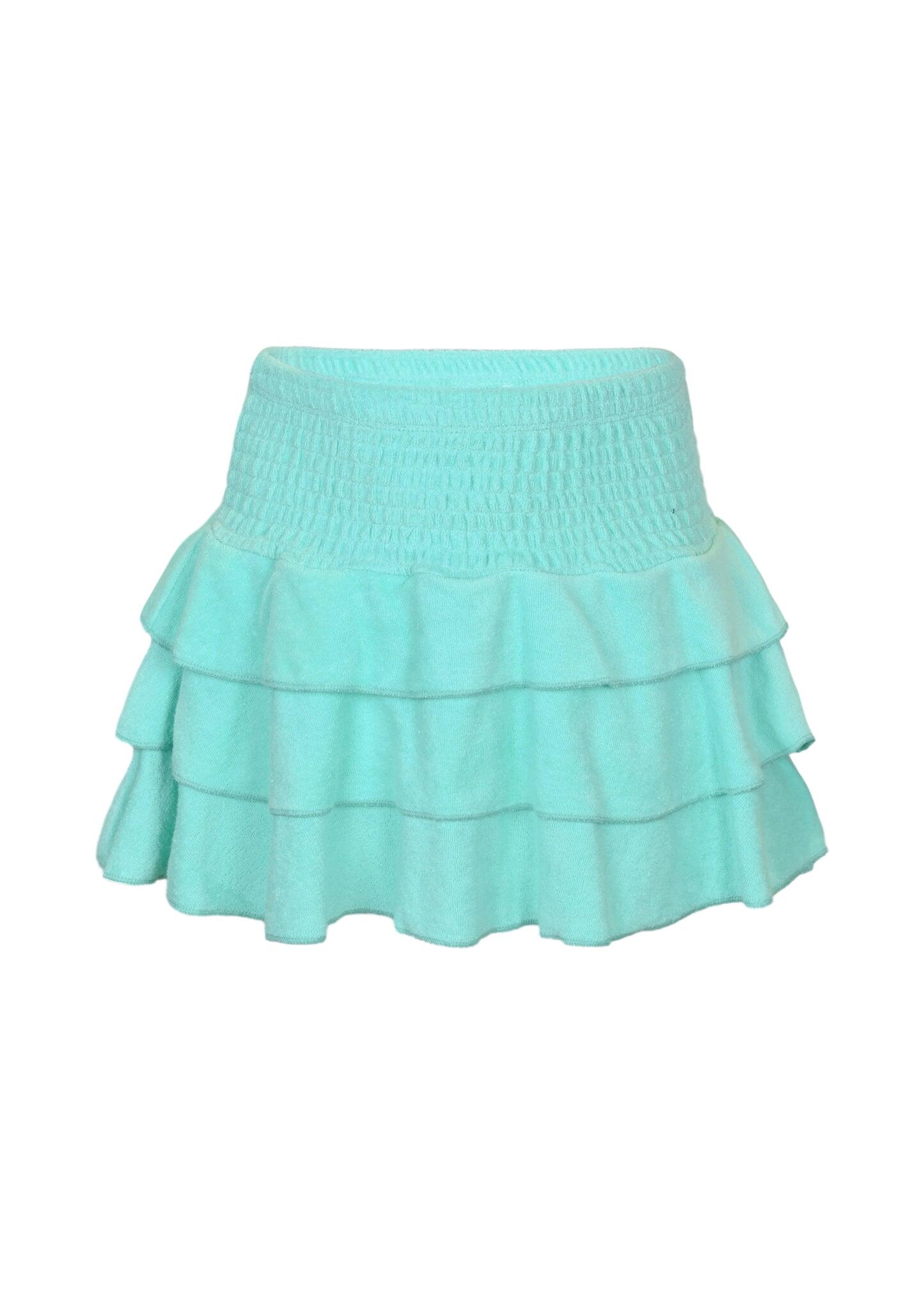 Terry Girl Smoked Mint Skirt - Skirt