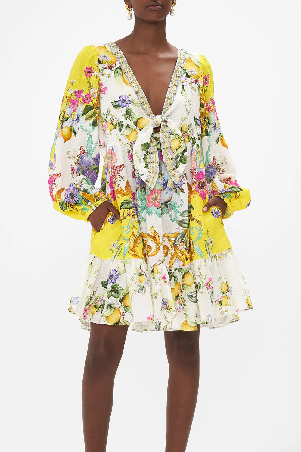 Short blouson dress hotsell