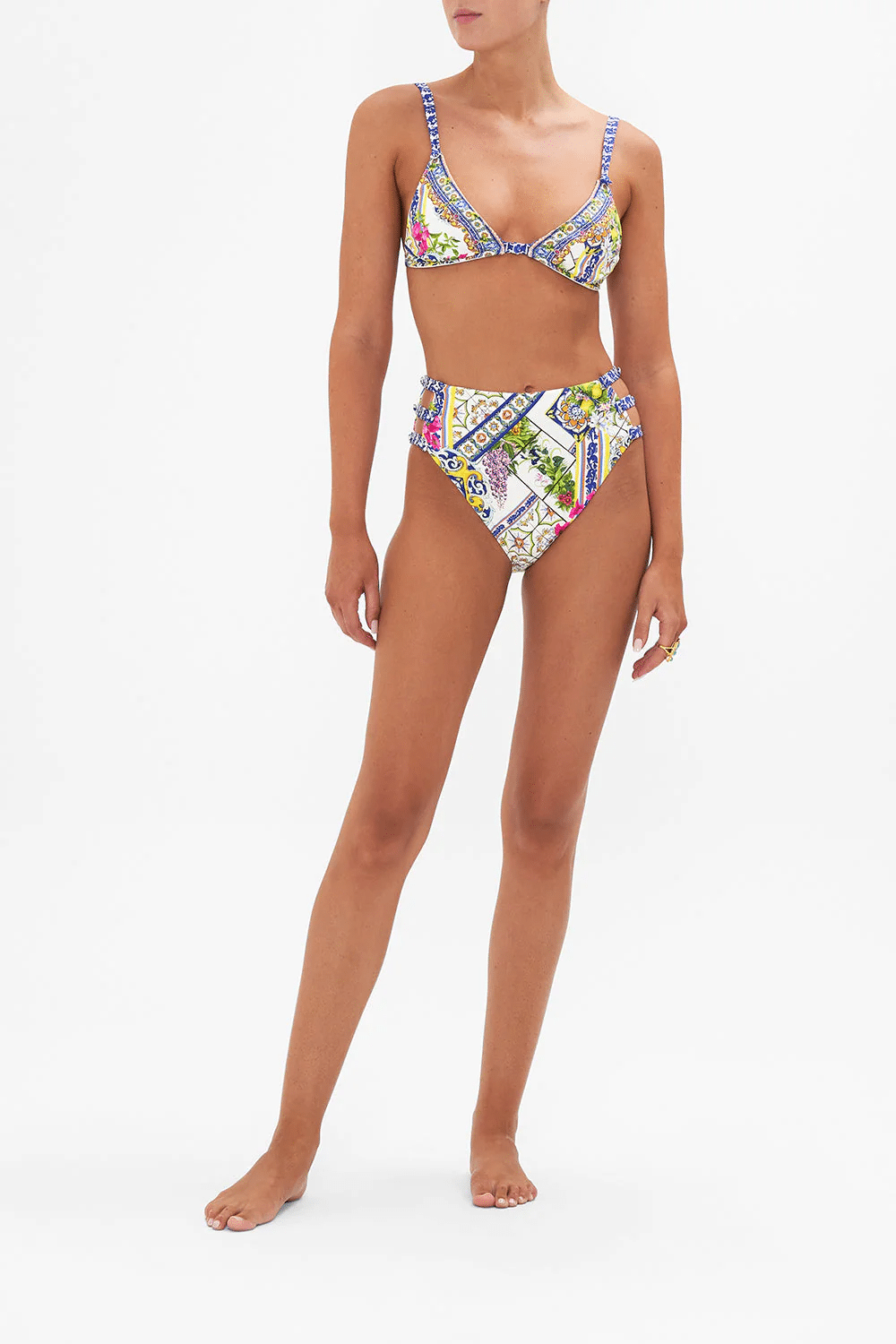 Soft Underwire Bra With Button Detail Amalfi Amore - Bikini Top