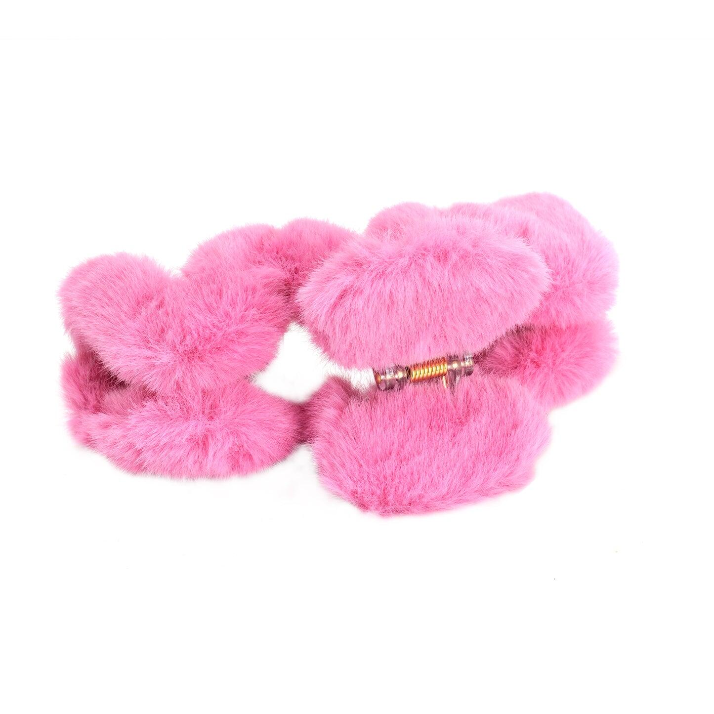 Soft Wavy Claw Clip Pink
