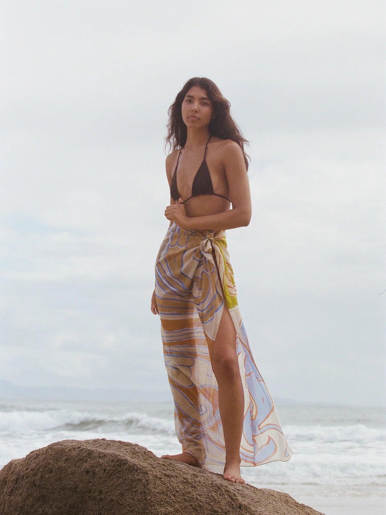 Square Pareo Siren Tile - ONE SIZE - Sarong
