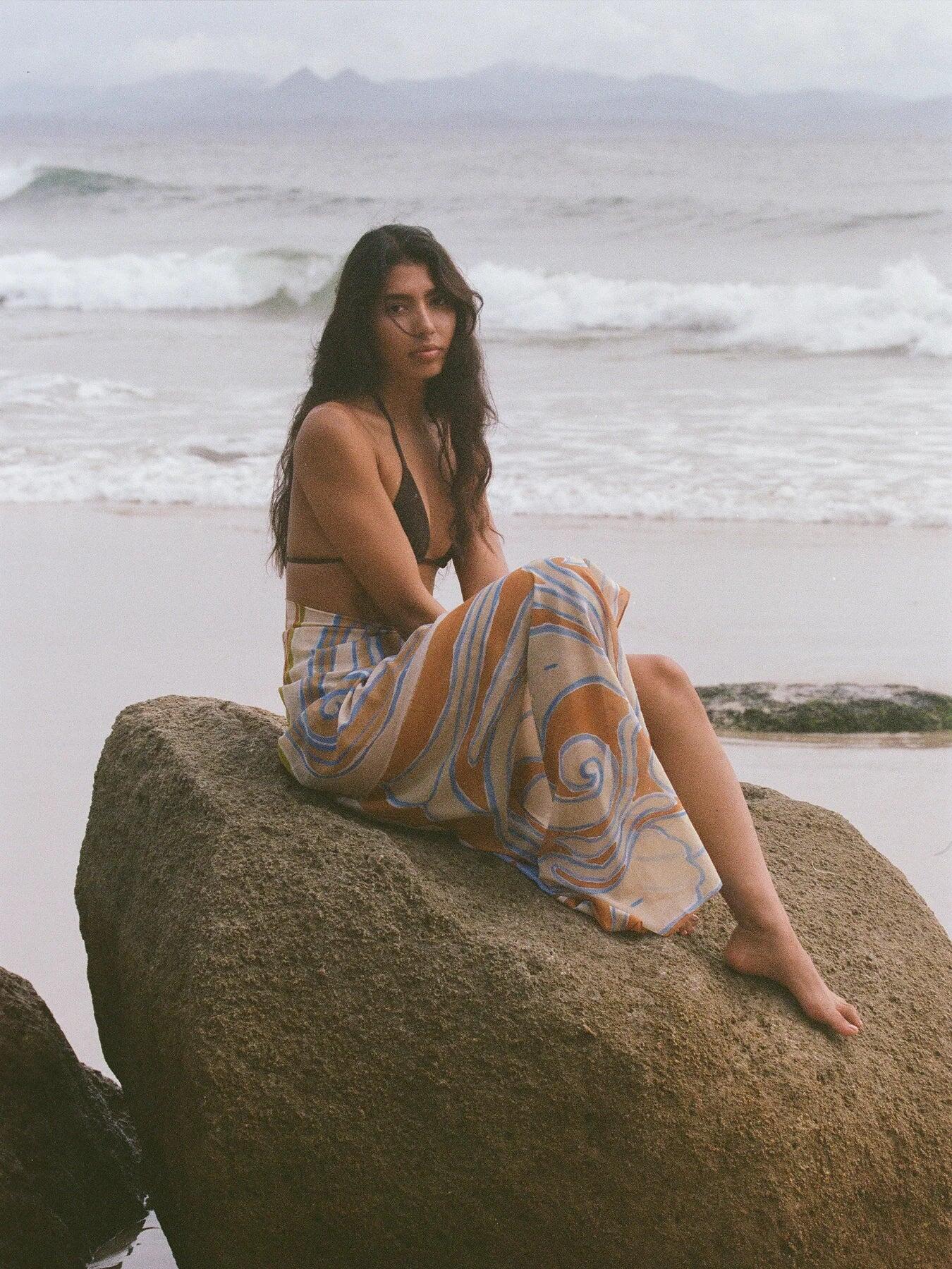 Square Pareo Siren Tile - ONE SIZE - Sarong