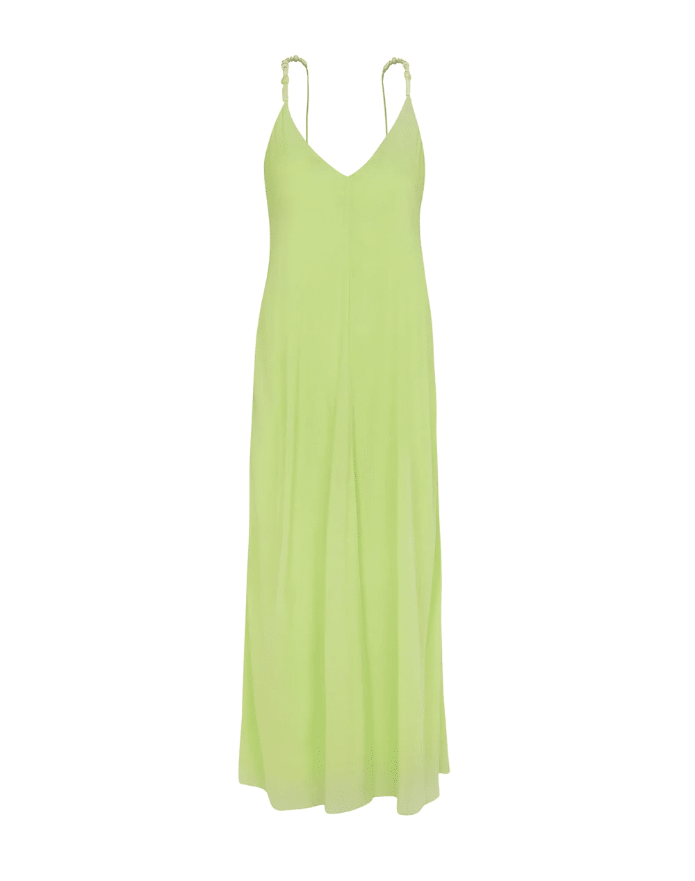 Solid Lilly Detail Long Cover Up Lime - Dress