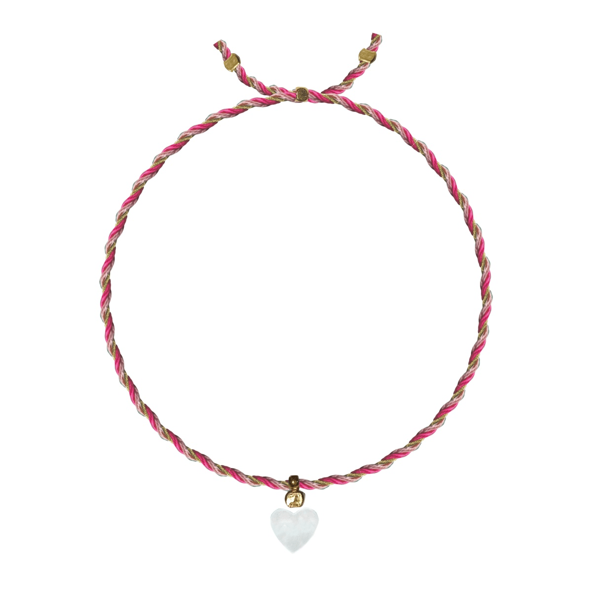 Mother Of Pearl Charm Bracelet Heart - Bracelet