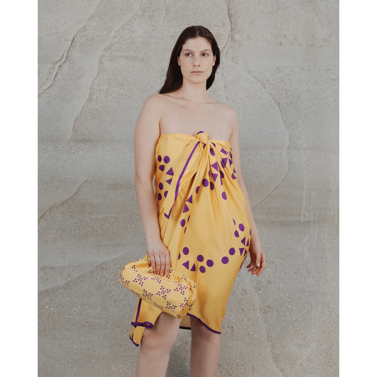 Multicolour Patterned Pareo Banana - ONE SIZE - Sarong