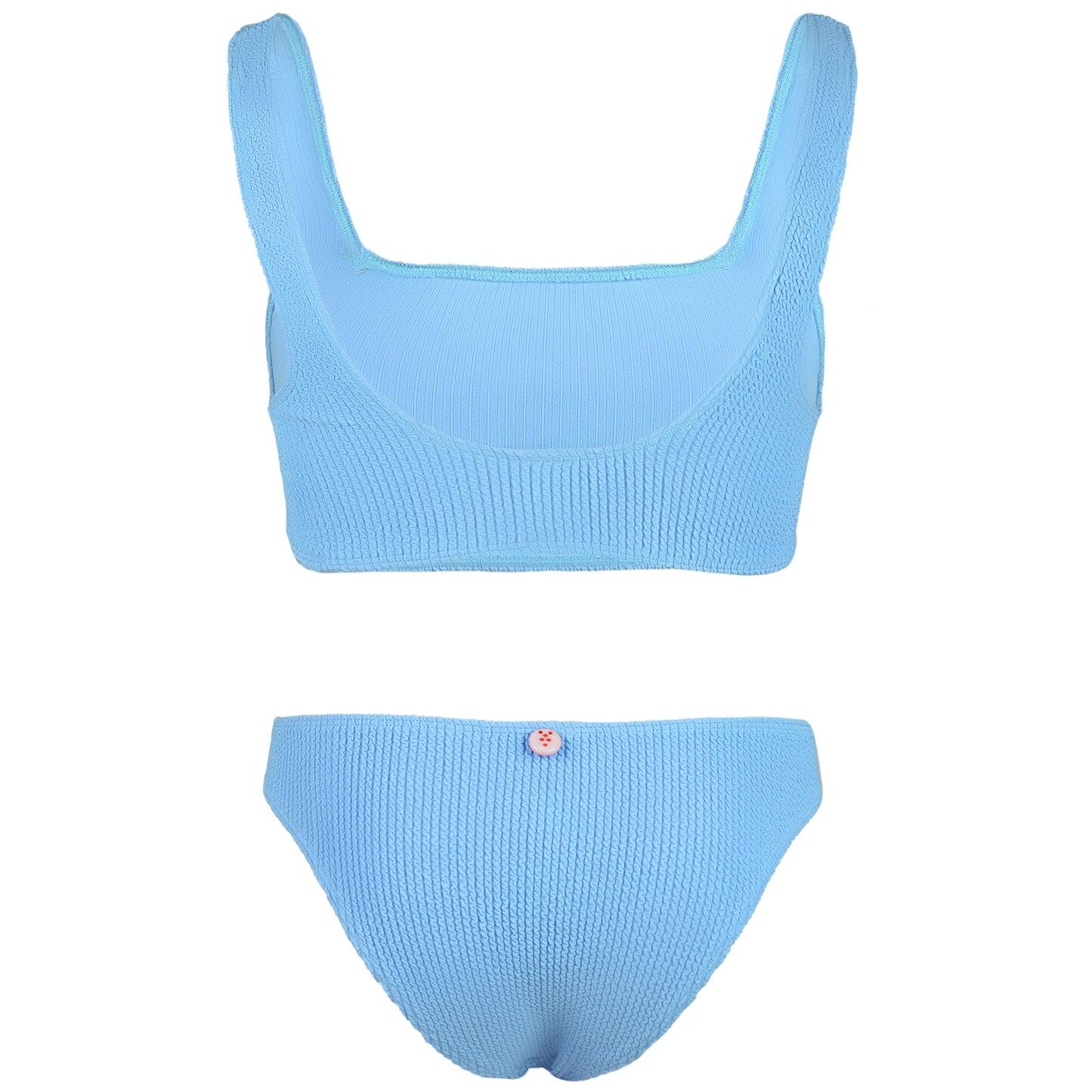 Celine Square Neck Bikini Blue Bubblegum - ONE SIZE - Bikini