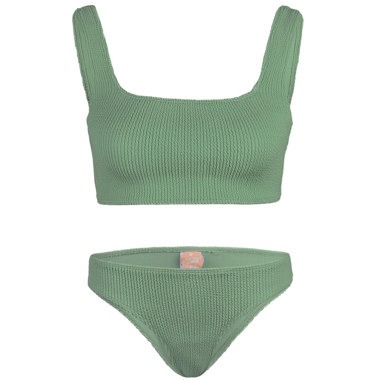 Celine Square Neck Bikini Mint - ONE SIZE - Bikini