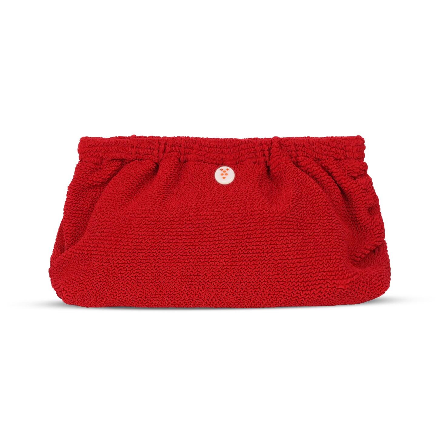 Crinkle Clutch Bag Cherry - ONE SIZE - Clutch Bag