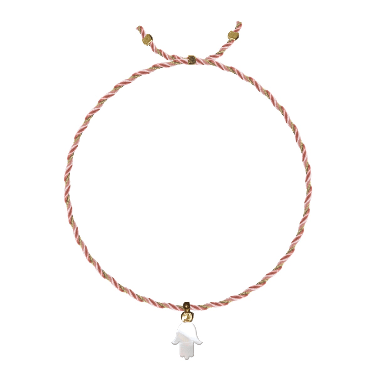 Mother Of Pearl Charm Bracelet Fatima Hand - Bracelet