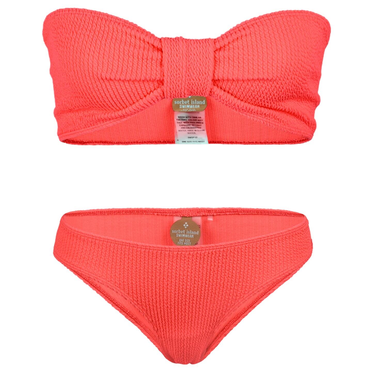 Lory Bandeau Bikini Set Strawberry - ONE SIZE - Bikini