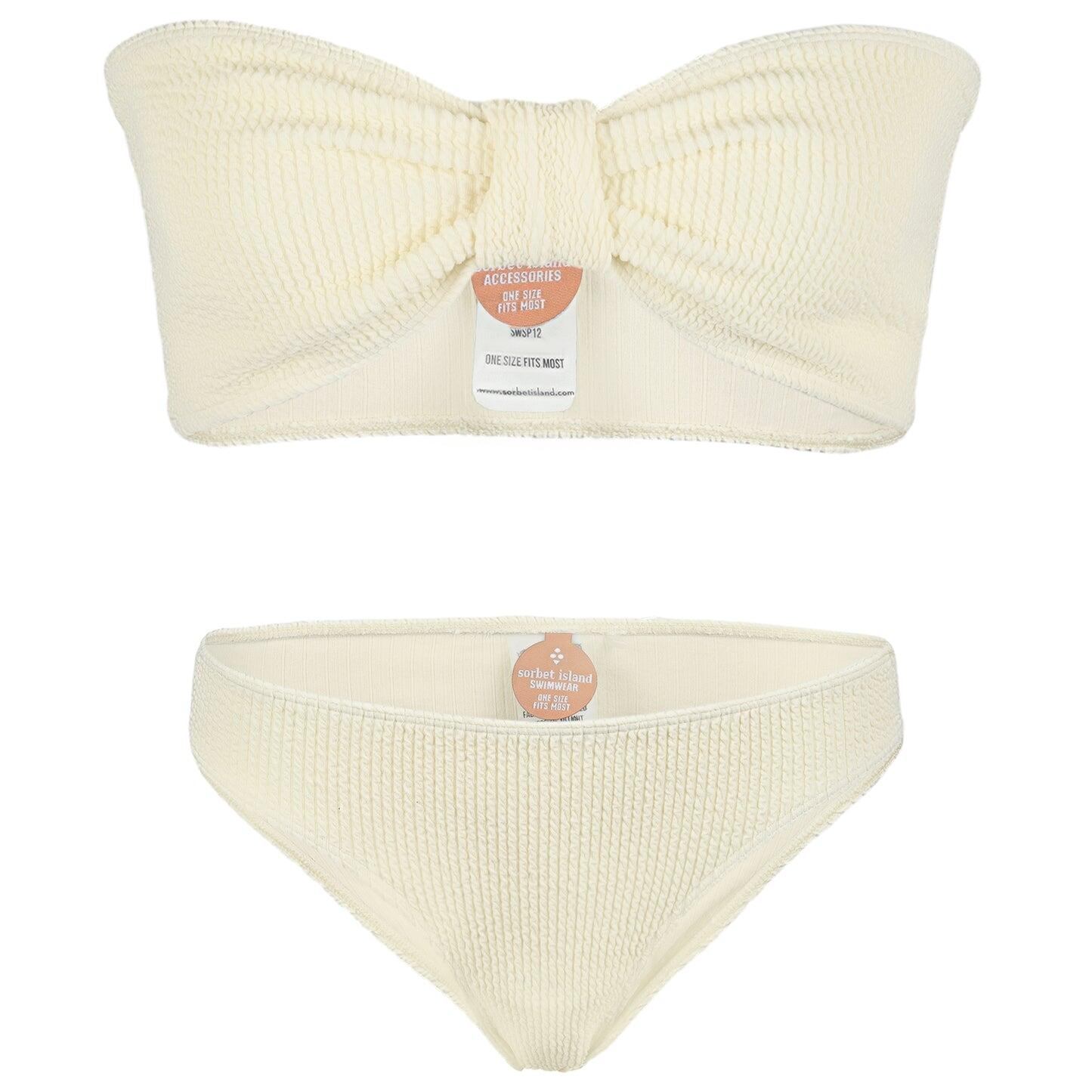 Lory Bandeau Bikini Set Vanilla