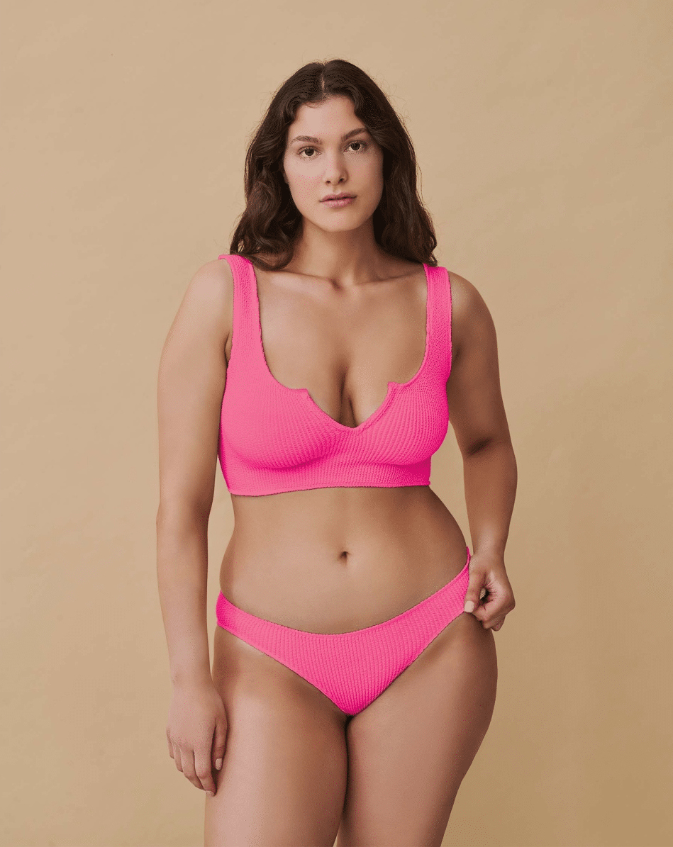 Bralette Bikini Set in Pink | Womens Designer Bikini Set