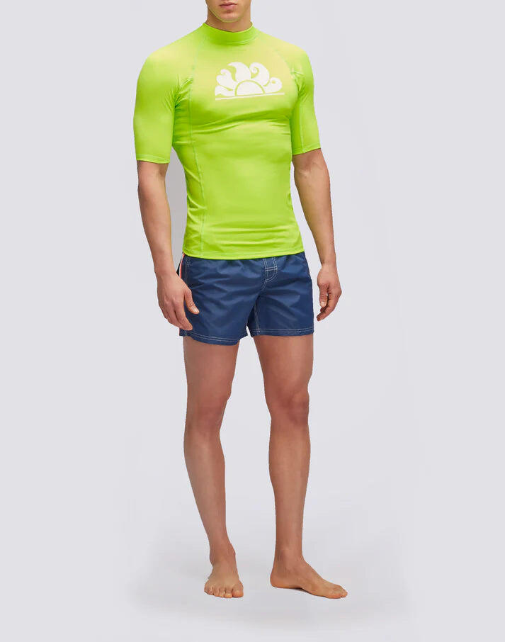 Short Sleeve Rash Guard Neon Yellow Green
