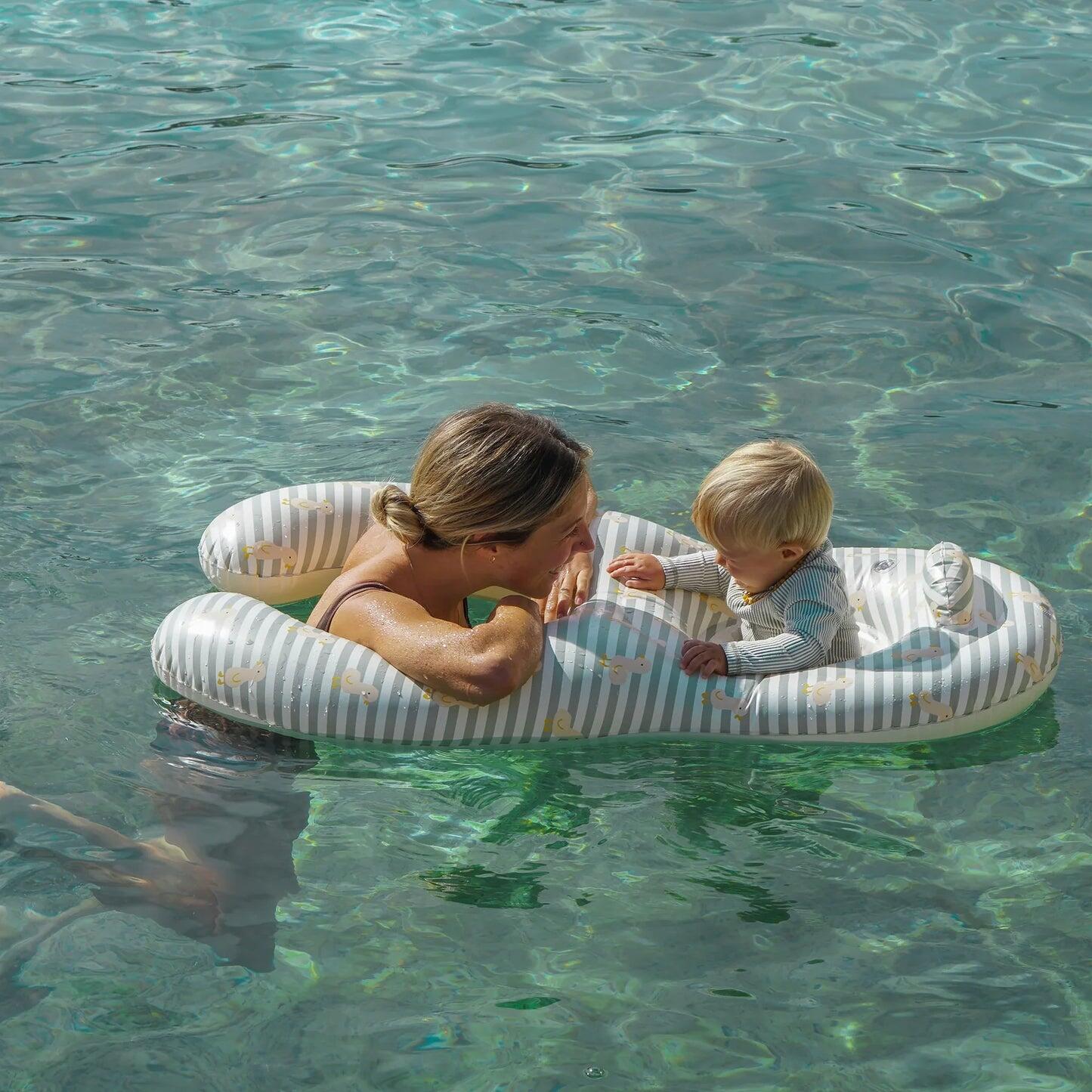 Float Together Baby Seat Duck Sage Stripe