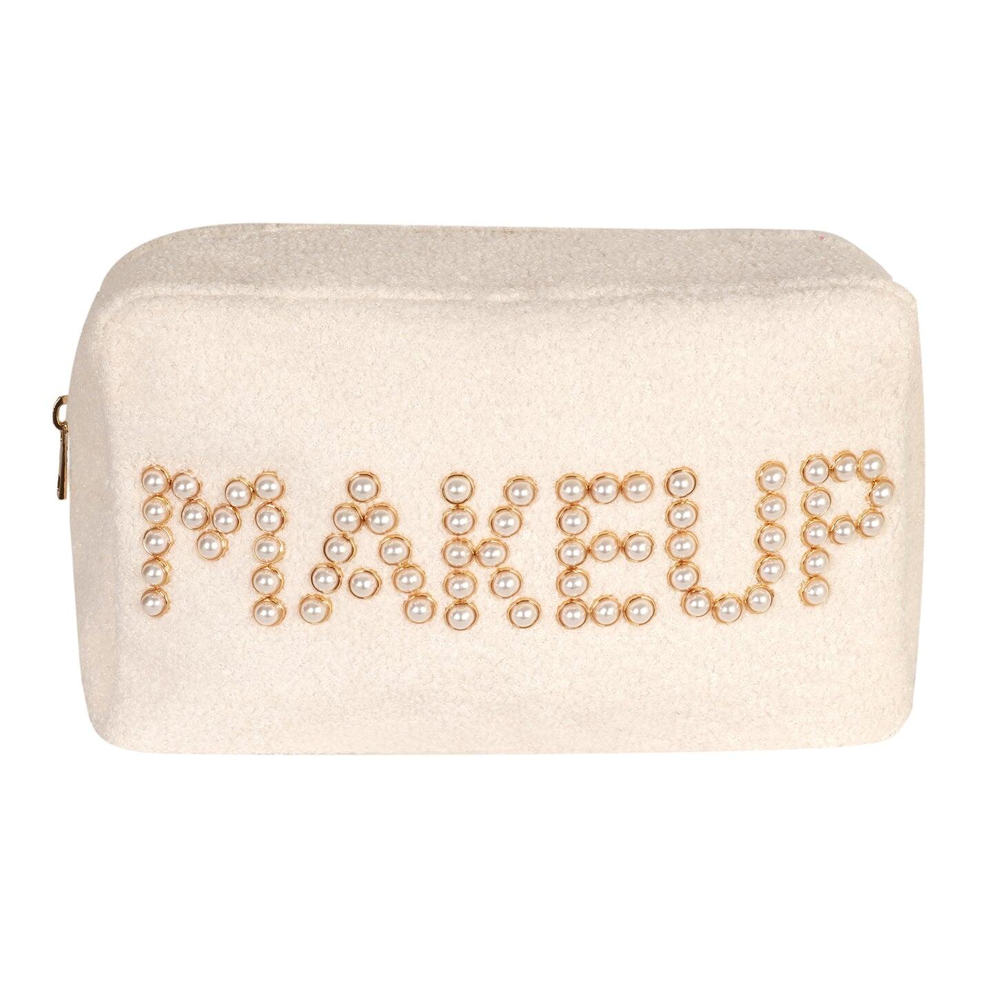 Teddy Makeup Cosmetic Bag White - ONE SIZE - Pouch