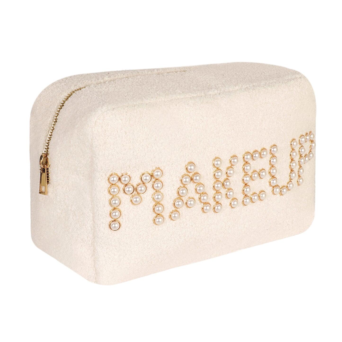 Teddy Makeup Cosmetic Bag White