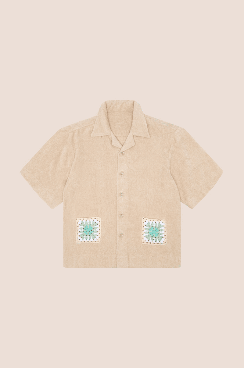 Estate Shirt Almond/Aqua