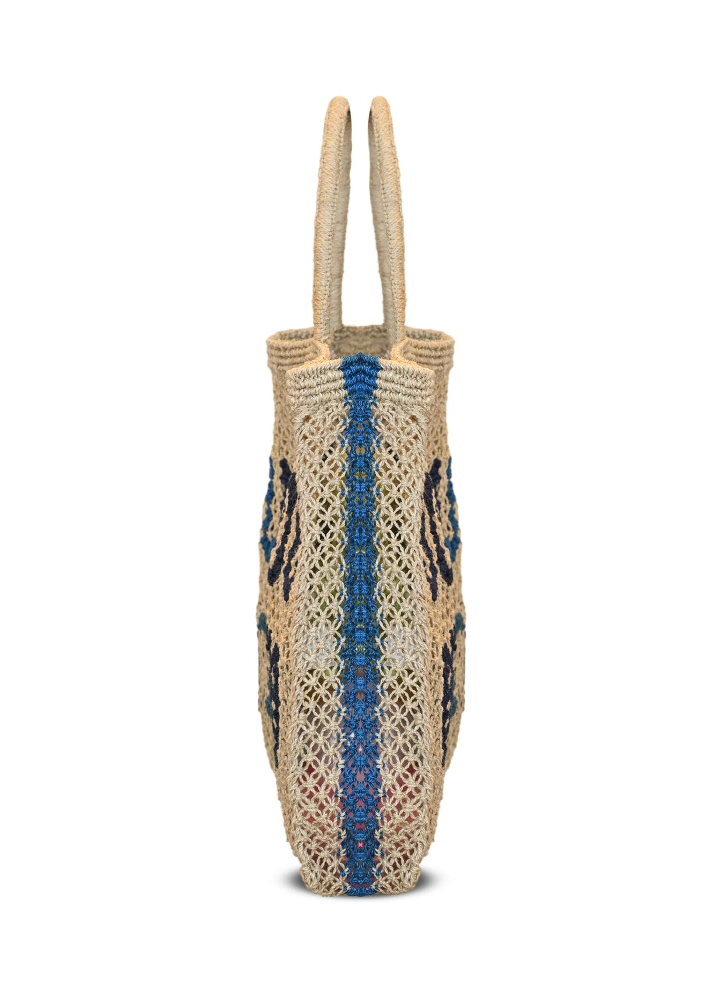 Bonjour Beaches Jute Bag Multi/Blue - Bag