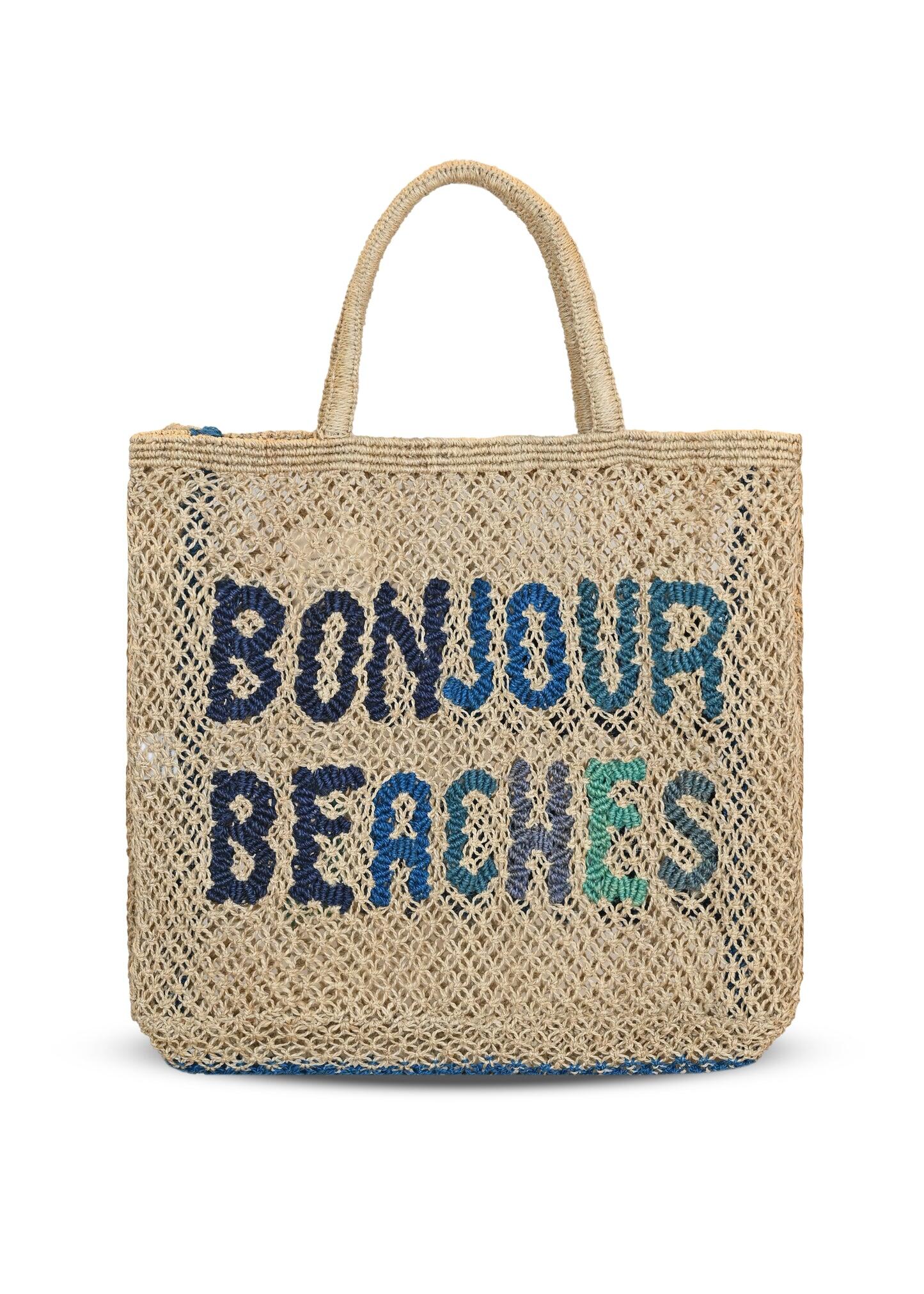 Bonjour Beaches Jute Bag Multi/Blue - Bag
