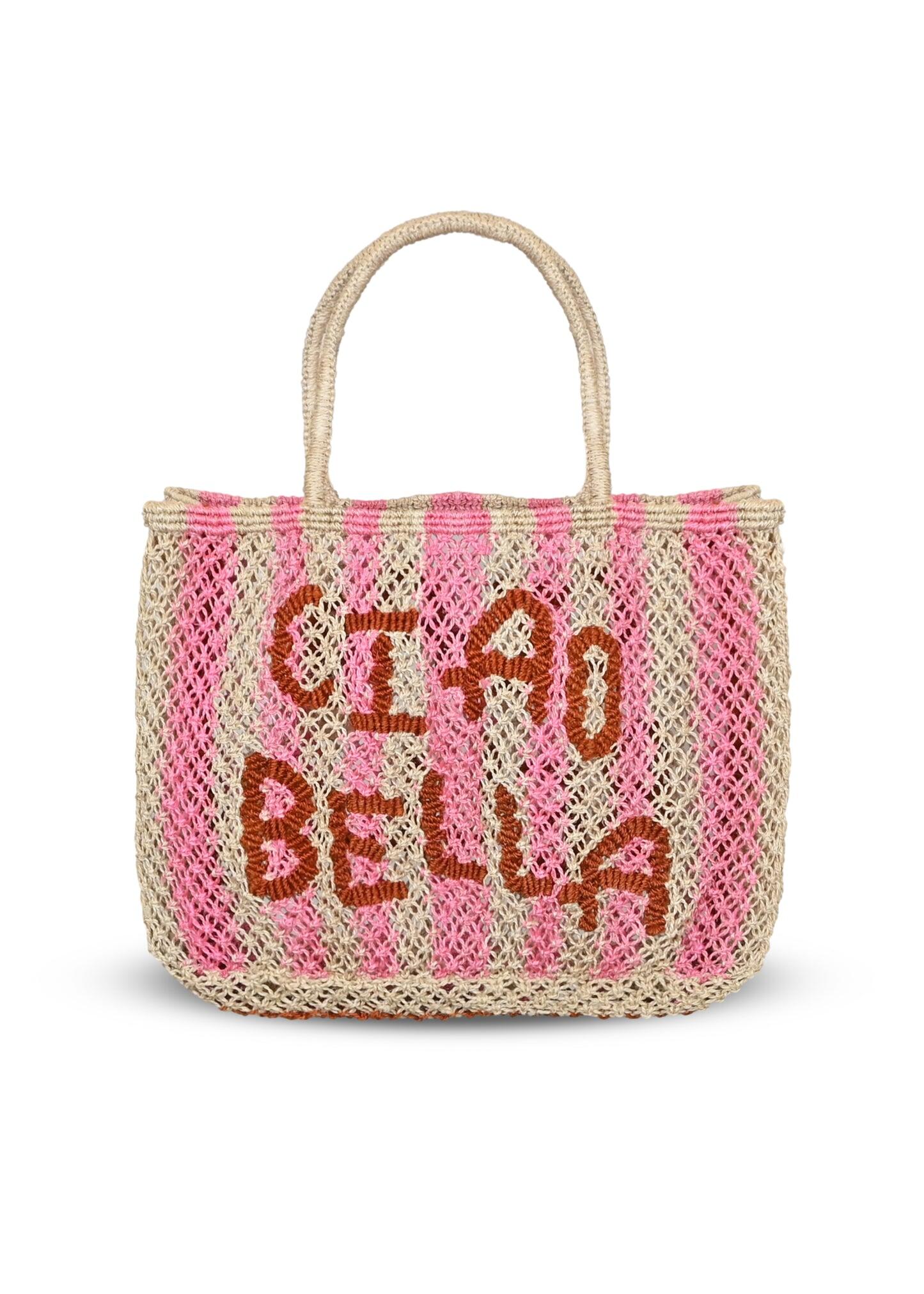 Ciao Bella Jute Bag Rose Stripes - Bag
