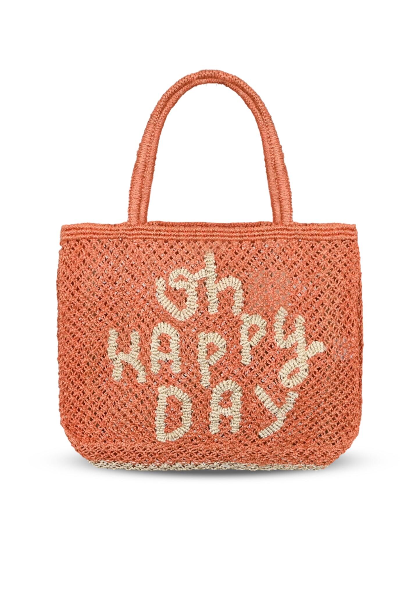 Oh Happy Day Jute Bag Peach - Bag