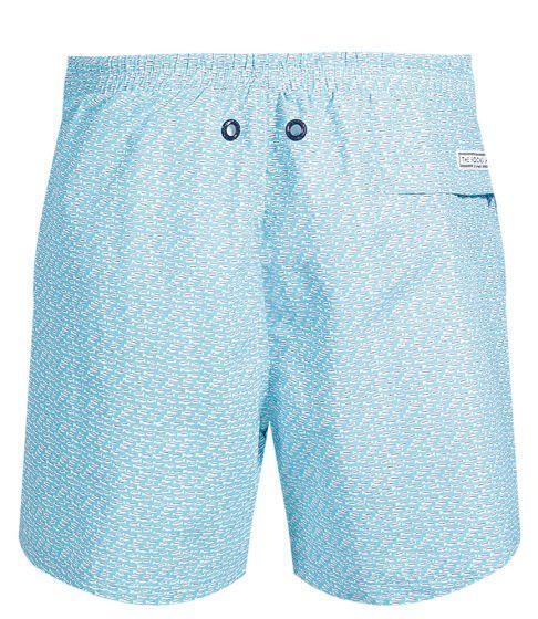 Mens Short Swim Shorts with Fish Print