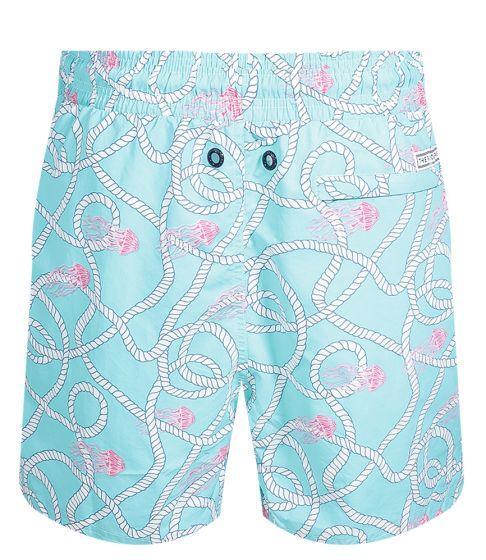 Swim Shorts for Men with Jellyfish Print