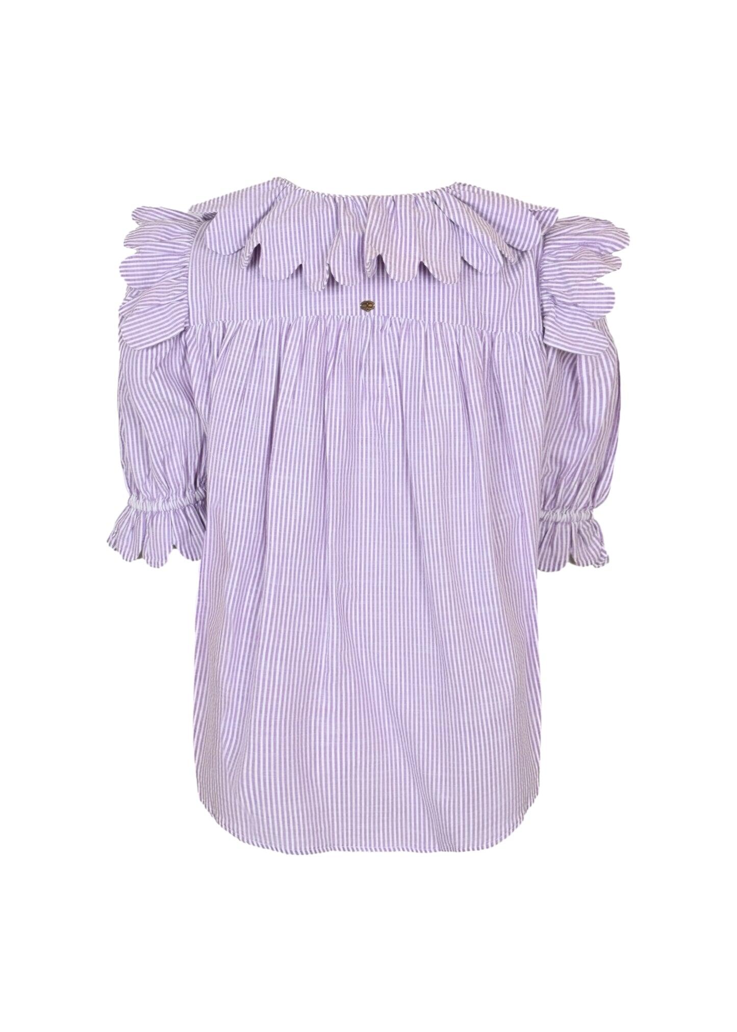Nico Scallop Top Seersucker Prune - Top