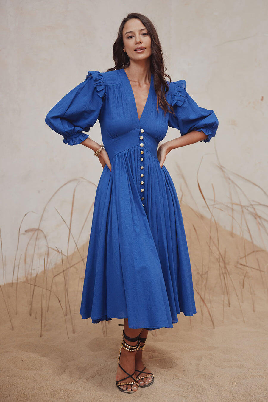 Zanthe Midi Dress Blue Sapphire - Dress