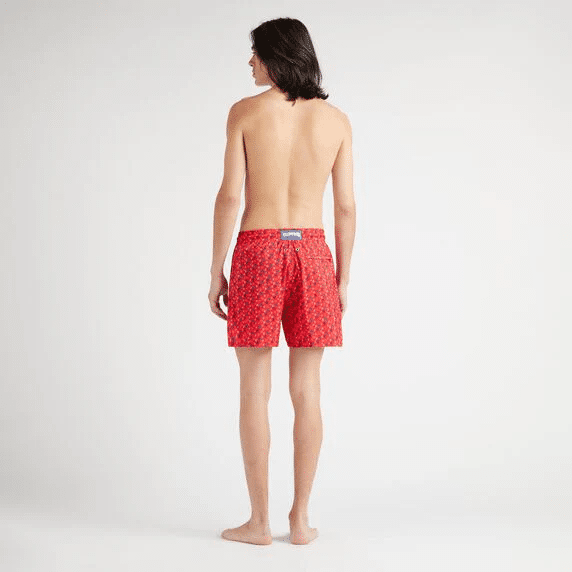 Men Swim Shorts Ultra-Light and Packable Ronde Des Tortues Red