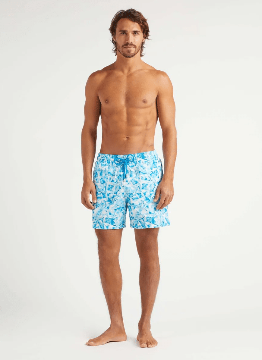 Men Swim Short Ultra Light-Packable Iced Turtles